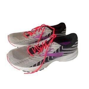 Brooks Launch 6 Womens Size 11 Running Shoes Gray Purple Coral Gym Athletic